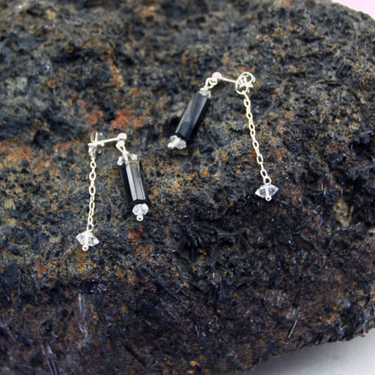 Divine Protection Black Tourmaline Earring