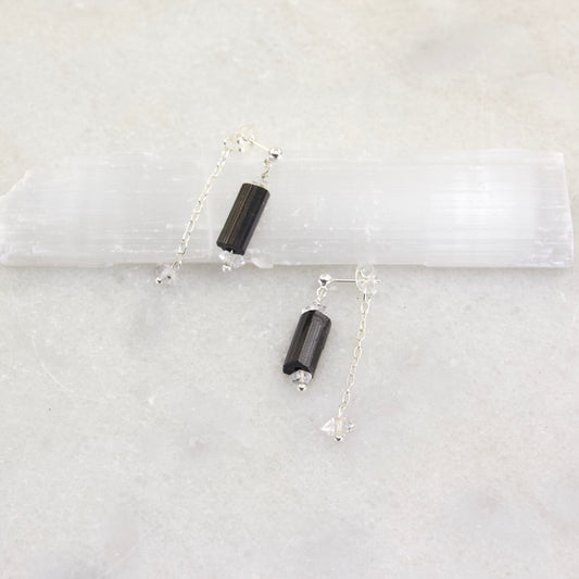 Divine Protection Black Tourmaline Earring