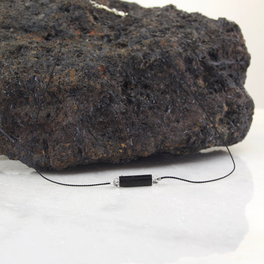 Divine Protection Black Tourmaline Thread Choker