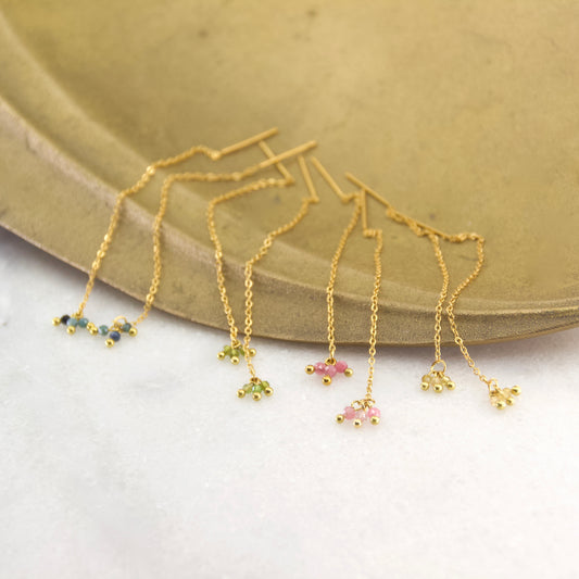 Divine Treasures Tourmaline Thread Earring