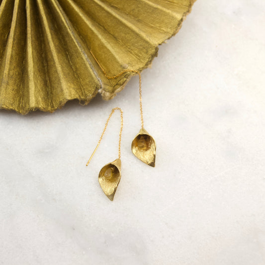 Divine Treasures Tourmaline + Lily Thread Earring