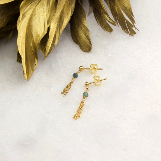Divine Treasures Tourmaline Tassle Earring