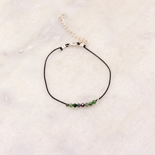 Razzle Dazzle Ruby Zoisite Thread Bracelet