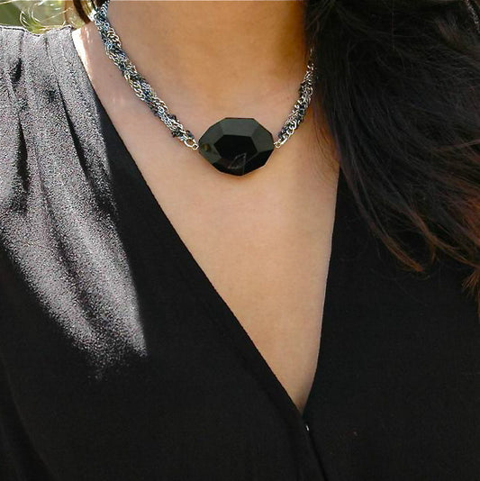 Pharaoh's Druzy Agate w Quartz Necklace